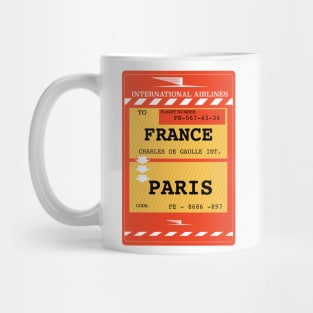 France, Paris vintage ticket Mug